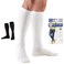 Truform 1934WHM Compression Socks 2030 mmHg Mens Gym Socks Knee High Over Calf Length White Medium