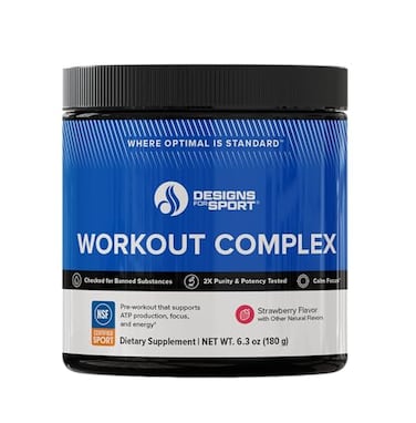 Designs for Sport Workout Complex NSF Certified for Sport Pre Workout Powder Ltyrosine Acetyl LCarnitine Creatine Caffeine to Support Workout Recovery Energy and Focus 63 oz