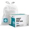 Plasticplace Custom Fit Trash Bags Compatible with simplehuman Code G 200 Count White Drawstring Garbage Liners 8 Gallon 30 Liters 175 x 28