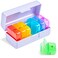 Zoksi Weekly Pill Organizer 2 Times a Day Purple 7 Day Am Pm Pill Box Daily Am Pm Pill Organizer 7 Day Portable Vitamin Pill Case Weekly Pill Box for Fish Oils Vitamin Supplement