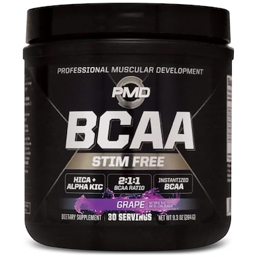 مشروب مسحوق الأحماض الأمينية المتشعبة السلسلة (BCAA) من بي إم دي سبورتس، بنكهة العنب، خالٍ من المنبهات، لتحسين أداء التمارين الرياضية، وتعزيز الاستشفاء، وزيادة الطاقة اليومية، وبناء العضلات والحفاظ عليها. 30 حصة