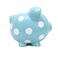 Child to Cherish Ceramic Polka Dot Piggy Bank Blue