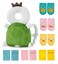 JunNeng Baby Head Protector Backpack for 3 Knee pads 3 Socks Turtle