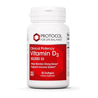 PROTOCOL FOR Protocol Vitamin D3 50000 IU Immune Support Healthy Bones and Teeth 50 Softgels