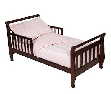 TL Care Minky Dot Chenille 4 Piece Toddler Bedding Set Pink for Boys and Girls