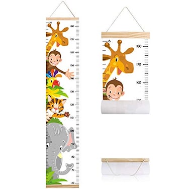 Lvpai Animals Growth Chart for Kids Baby Height Chart Canvas Height Measuring Rulers for Boys Girls Animals 1