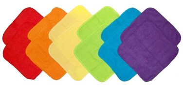 Neat Solutions Solid Knit Terry Washcloth Set Multicolor 12Count