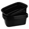 Pekky Plastic Dish Pan Black Washing Basin 14 Quart 4Pack