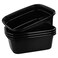 Pekky Plastic Dish Pan Black Washing Basin 14 Quart 4Pack