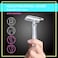 BAILI Classic 3Piece Metal Double Edge Eco Safety Razor Long Handle Wet Shaving Kit for Men Women with 5 Platinum Blades BD191