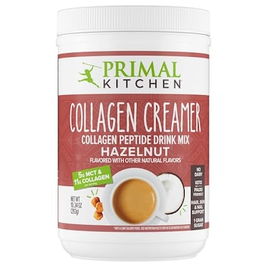 Primal Kitchen Hazelnut Collagen Creamer Powder Collagen Peptide Drink Mix with MCT Oil1034 Ounces