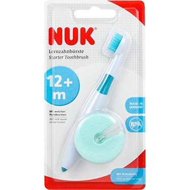 NUK Lernzahnbrste mit Schutzring sichere Pflege der ersten Zhne 1 Stck
