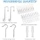 Yalikop 2 Pcs Stuffed Animals Storage Chain Hanging Stuffed Animal Organizer with 40 Plastic Clips 79 Plush Toys Display Holder with Hooks for Wall Decor Bedroom Play Room Storage Hats Socks Cards