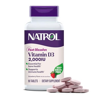 Natrol Vitamin D3 2000 IU Fast Dissolve Bone Joint Health 90 Tablets