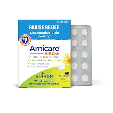 Boiron Arnicare Bruise for Relief of Pain or Swelling from Injuries and Discoloration of Bruises 60 Tablets