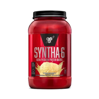 مسحوق بروتين BSN SYNTHA6 الممتاز مع 6 غرام من الألياف، بروتين مصل اللبن المعزول، بروتين الكازين الميسيلار، بروتين الحليب المعزول، 5 غرام من الدهون، بنكهة آيس كريم الفانيليا، 28 حصة، 291 رطل، قد يختلف شكل العبوة