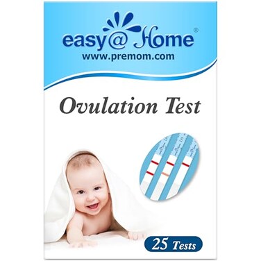 Easy@Home EasyHome Ovulation Test Strips 25 Pack Fertility Tests Ovulation Predictor Kit Powered by Premom Ovulation Predictor iOS and Android App 25 LH Strips