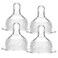 Matyz 4Pack Silicone Replacement Nipple for Matyz Wide Neck Bottles Medium Flow 3 Months to 6 Months Size M
