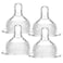 Matyz 4Pack Silicone Replacement Nipple for Matyz Wide Neck Bottles Medium Flow 3 Months to 6 Months Size M