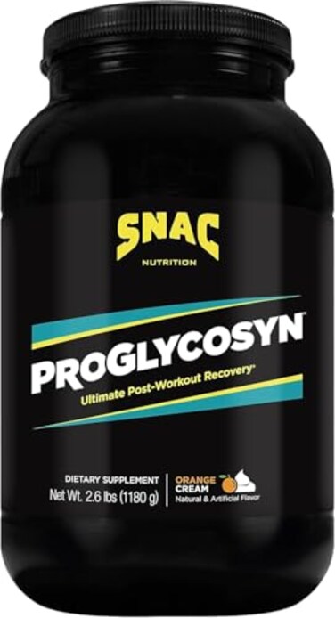 مكمل غذائي SNAC Proglycosyn للتعافي بعد التمرين بنكهة البرتقال والكريمة، وزن 26 رطلاً