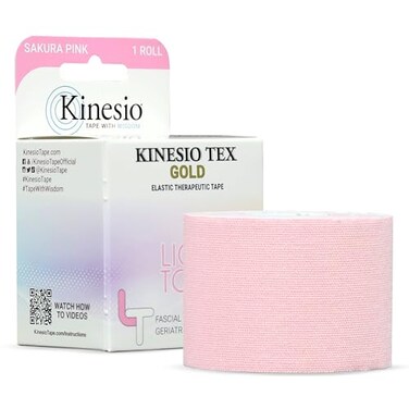 Kinesio Taping Elastic Therapeutic Athletic Tape Tex Gold Light Touch Sakura Pink 2 in x 164 ft