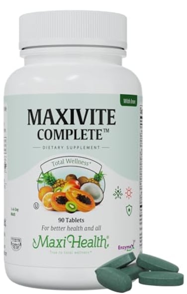 Maxi Health Multivitamin with Iron Men Womens Daily Multivitamins for Energy Immune System Overall Wellness Multi Vitamin with Vitamins A B C D3 E Zinc More Kosher 90 Tablets