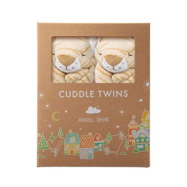 Angel Dear Tiger Cuddle Twins Blankie Set