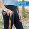 RMS Wood Cane 36 Inches Natural Wood Walking Stick Handcrafted Wooden Offset Cane for Men or Women Spiral