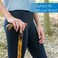 RMS Wood Cane 36 Inches Natural Wood Walking Stick Handcrafted Wooden Offset Cane for Men or Women Spiral