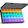 Mossime XL Monthly Pill Organizer 4 Weeks 28 Day Black