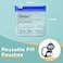 Serfeymi 32 Pcs Pill Pouch Bags for Travel Reusable Plastic Bags 3 x 3 Inches 12 mil Double Sided Translucent Zippered Pill Pouches for Medicine with Slide Lock Writable Label1 Pc Marker Blue