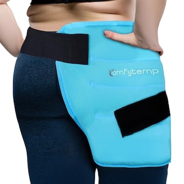 Comfytemp Hip Ice Pack Wrap for Sciatica Pain Relief Hip Replacement Kit After Surgery Reusable Gel Ice Pack for Injuries Hot Cold Compress Recovery Items Physical Therapy for Men Women LXL2XL