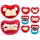 LUOZZY 8pcs Funny Baby Pacifiers Silicone Novelty Teeth Soothers