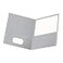 Oxford TwinPocket Folders Textured Paper Letter Size Gray Holds 100 Sheets Box of 25 57505EE