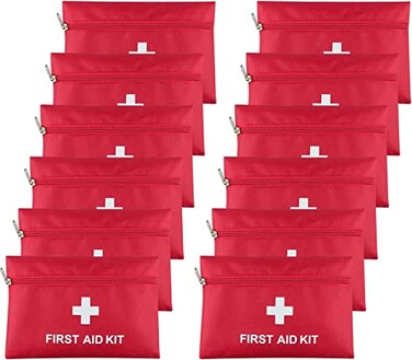 AOUTACC 12 Pack First Aid Empty Bag Travel Empty First Aid Kit Pouch for Emergency at Home Office Car Outdoors Boat Camping HikingBag Only