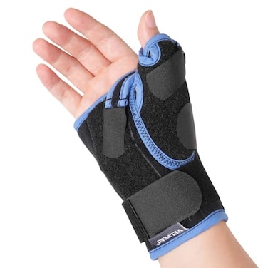 VELPEAU Carpal Tunnel Wrist Brace with Thumb Stabilizer Night Support Completely Stabilizes Wrist Thumb Joint Pain Relief for Tendonitis De Quervains Tenosynovitis ArthritisShort Right Hand S