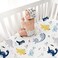 Plushii Crib Sheets for Baby Boys 4 Pack 28x 52 Extra Soft Microfiber Crib Sheet Set for Standard Crib Toddler Mattress Pad Dinosaur Elephant Stars Navy Blue