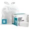 Plasticplace Trash Bags Compatible with simplehuman Code B 200 Count White Drawstring Garbage Liners 16 Gallon 6 Liter 1225 x 1775