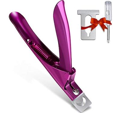 BELLEBOOST Nail Tip Clipper Edge Cutter Adjustable Stainless Steel False Artificial Acrylic Fake Trimmer Manicure Pedicure Sharp Rustproof Blade Clip Tool for Salon Home ArtBeauty Design DIY Use Rose