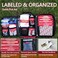 Homestockplus First Aid Kit Professional Trauma First Aid Kit with Labelled Compartments Molle System for Car Hiking Backpacking Camping Traveling and Cycling