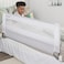 Regalo Safety 54 Extra Long Bed Rail Guard for Toddlers Swing Down Toddler Bed Rail with Reinforced Anchor Safety System 20 Tall Bed Safety Rail Fits Twin Full Queen Beds