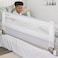 Regalo Safety 54 Extra Long Bed Rail Guard for Toddlers Swing Down Toddler Bed Rail with Reinforced Anchor Safety System 20 Tall Bed Safety Rail Fits Twin Full Queen Beds