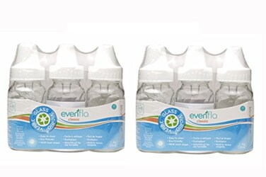 Evenflo 6 Pack Classic Glass Bottle 4Ounce