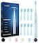 7AM2M Sonic Electric Toothbrush for Adults and Kids High Power Rechargeable Toothbrushes with 8 Brush Heads5 Adjustable Modes Builtin 2Minute Smart Timer4 Hours Fast Charge for 30Days Blue