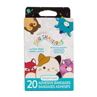 Smart Care Squishmallows Adhesive Bandages Latex Free Regular Shape 20 Count