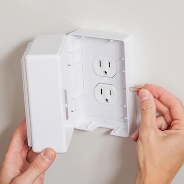 Baby Block Outlet Cover Box Baby Proofing Child Safety Outlet Protector Box for Plugs Cords Locking Childproof Plug Cover Outlet Covers Baby Proofing Solution