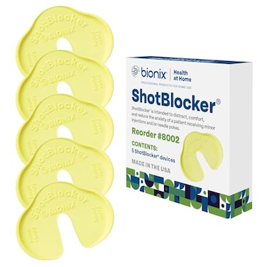 Bionix ShotBlocker Eases Discomfort from Immunizations Injections Great Alternative to Numbing Creams Use At Home or OnTheGo Safe for Kids EasytoUse Reusable 5 Count