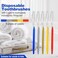 fafortune Disposable Toothbrushes with Toothpaste 200pcs 5 Colors