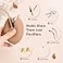 YIVEKO Silicone Pacifier Holder Case Binky Holder Silicone Pacifier Case for Boys Girls Portable Paci Pouch for Newborns 3 PackIvorySageBlush