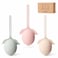 YIVEKO Silicone Pacifier Holder Case Binky Holder Silicone Pacifier Case for Boys Girls Portable Paci Pouch for Newborns 3 PackIvorySageBlush